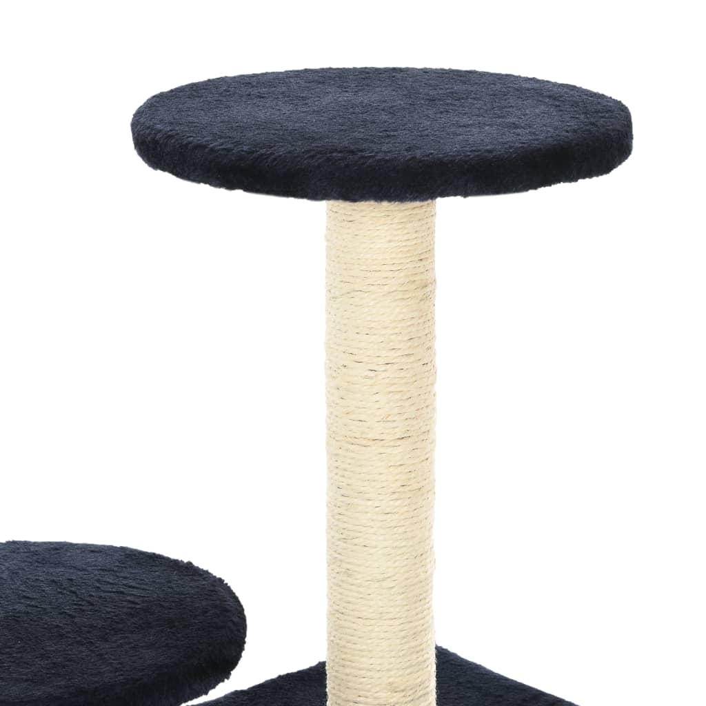 Arbre à chat avec griffoirs en sisal 60cm Bleu foncé