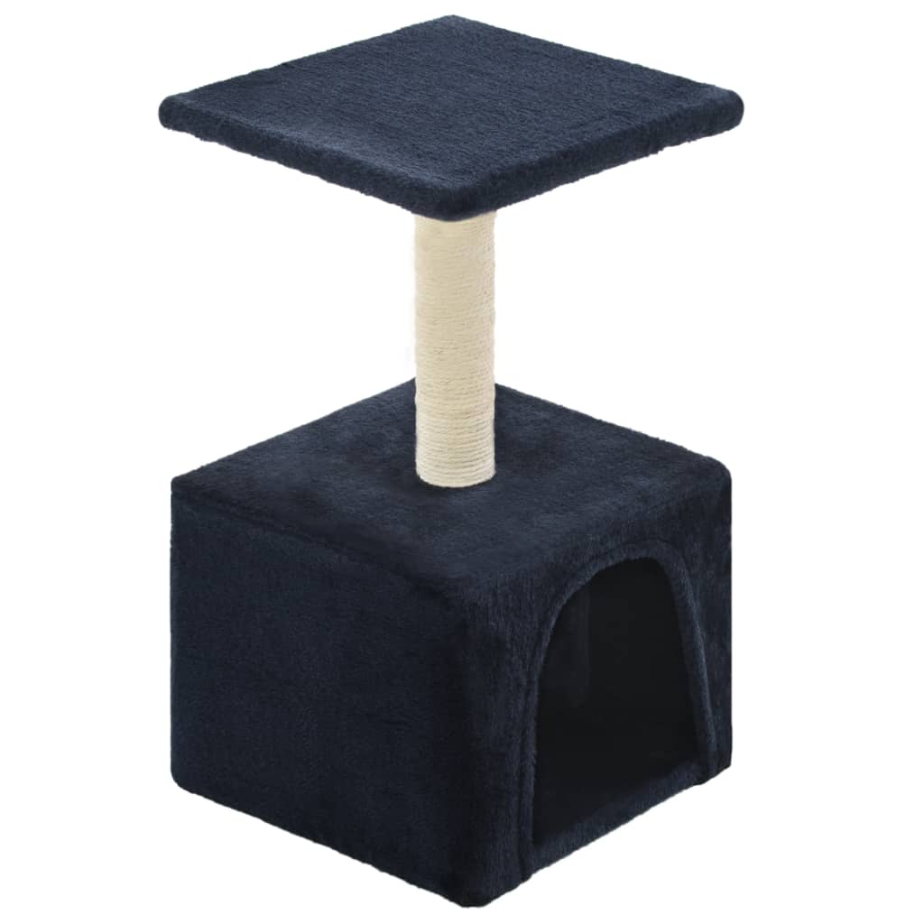 Arbre à chat avec griffoir en sisal 55 cm Bleu foncé