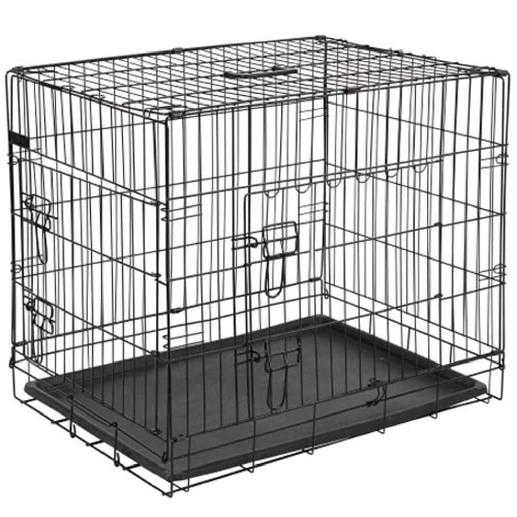 @Pet Caisse de transport pour chien 107x70x77,5 cm Métal Noir