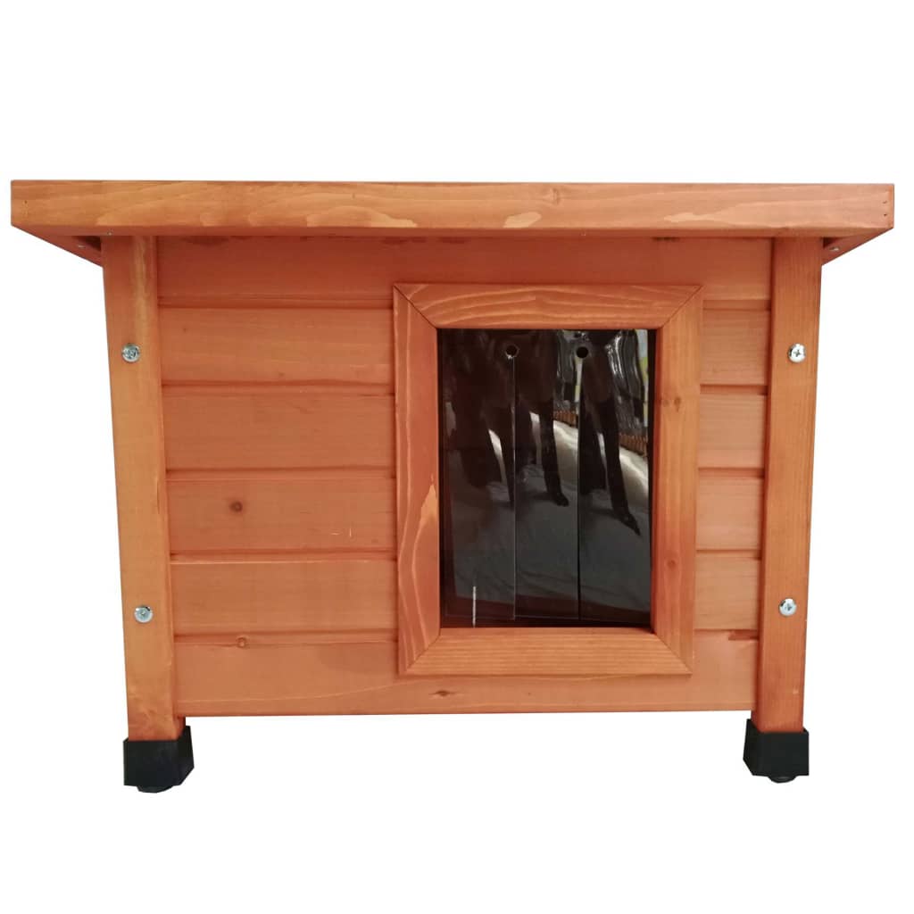 @Pet Maison d'extÃ©rieur pour chats 57x45x43 cm Bois Marron