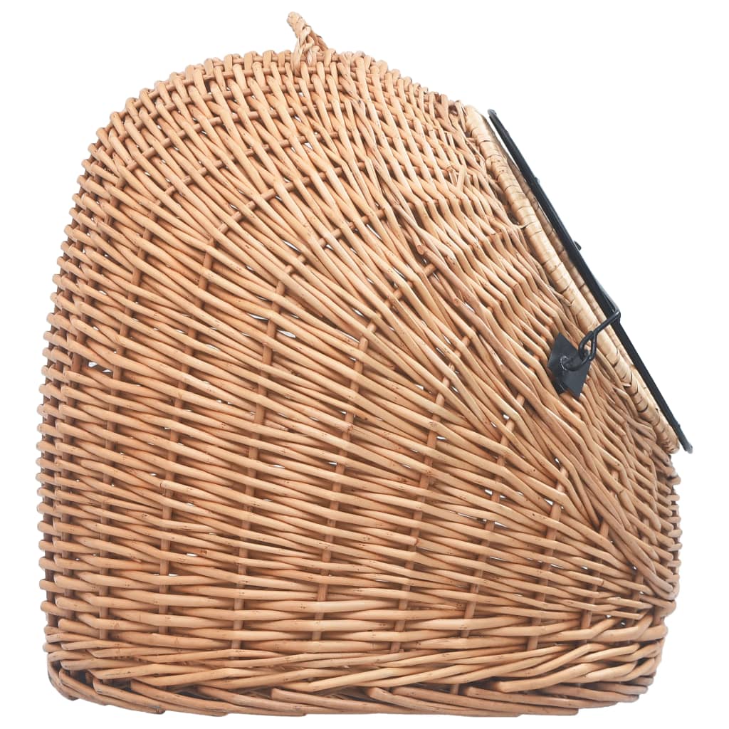 Cage de transport pour chats 60x45x45 cm Saule naturel