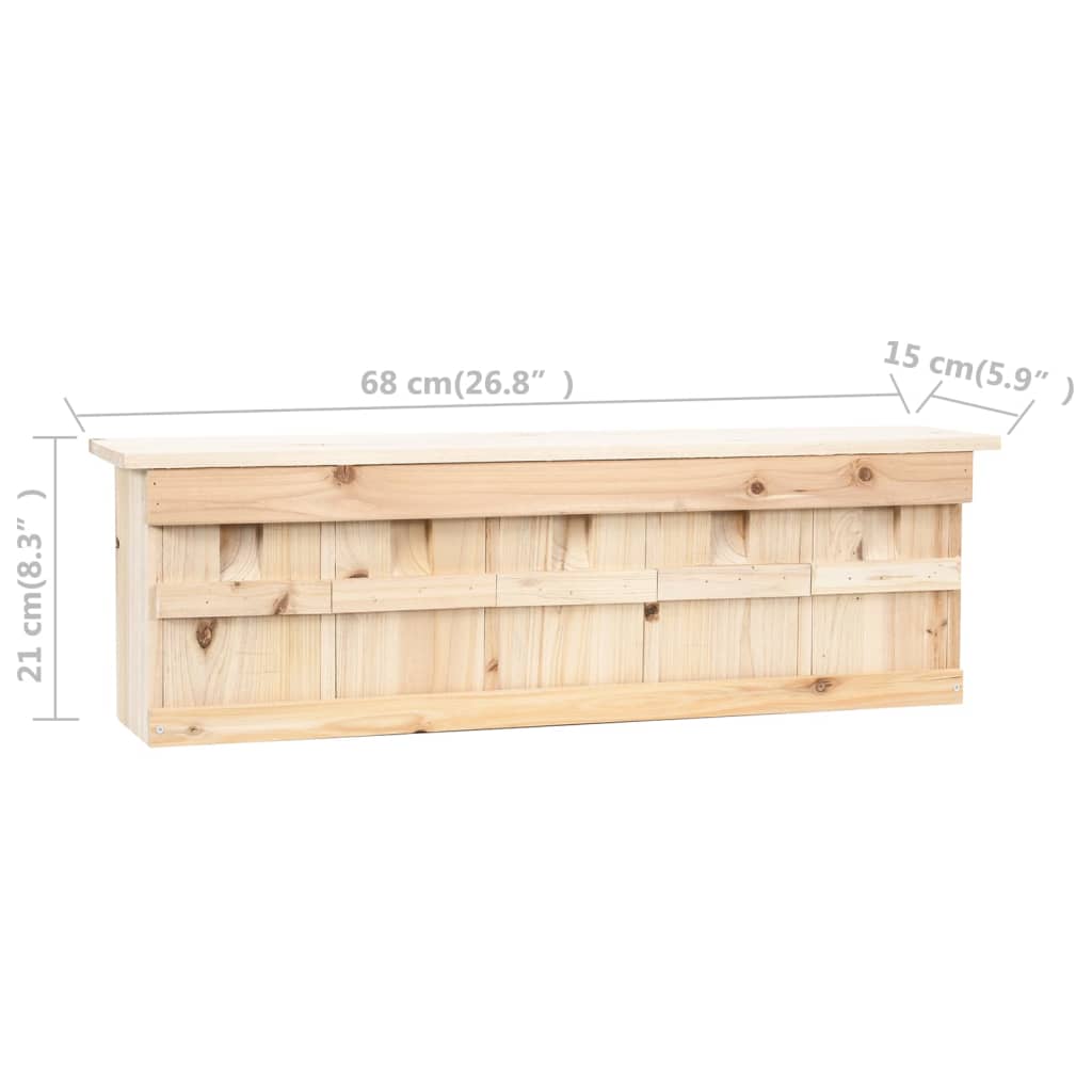 Maison pour moineau avec 5 chambres 68x15x21 cm Bois de sapin