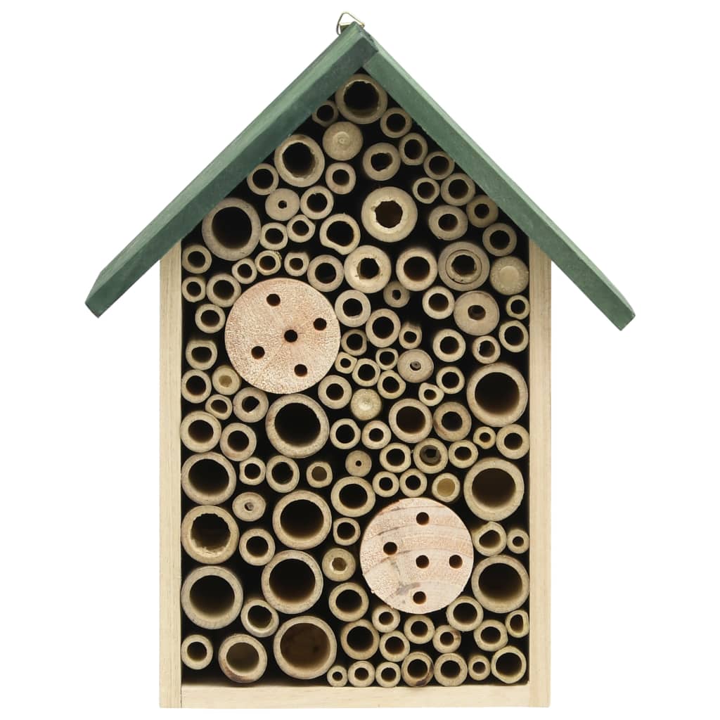 Hôtel à insectes 2 pcs 23x14x29 cm Bois de sapin massif