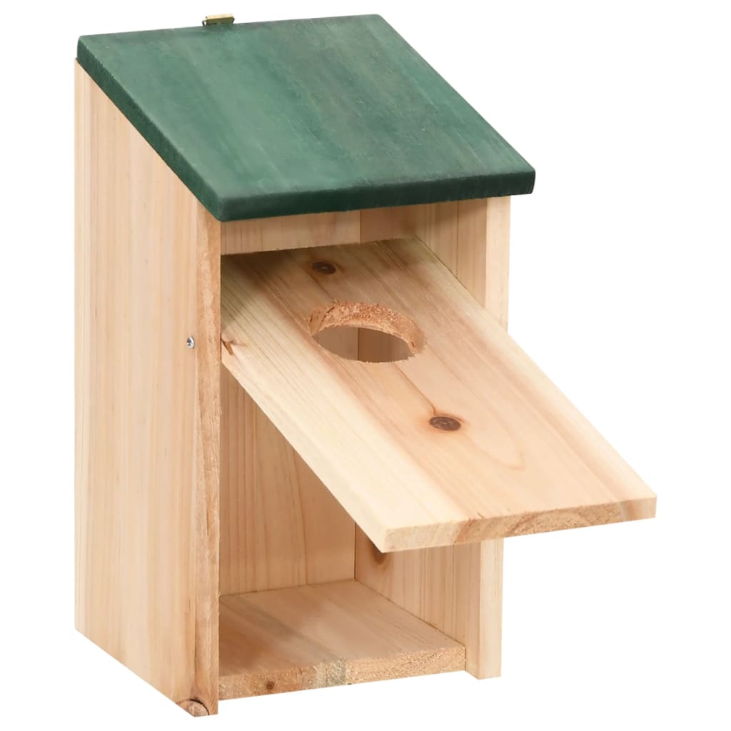 Nichoirs 10 pcs Bois de sapin massif 12x12x22 cm