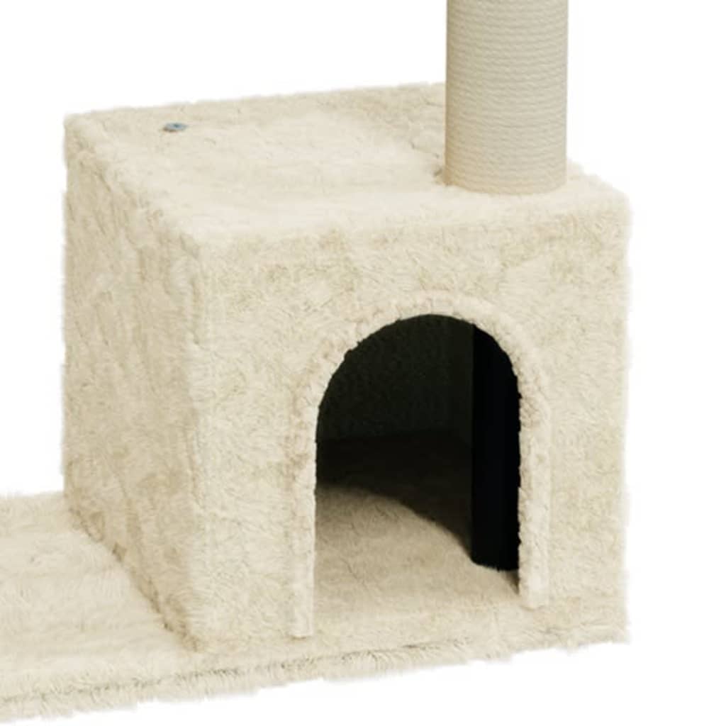 Arbre à chat avec griffoirs en sisal Crème 70 cm