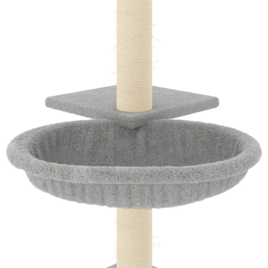 Arbre à chat avec griffoirs en sisal gris clair 72 cm