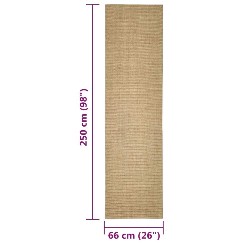 Tapis en sisal pour griffoir 66x250 cm