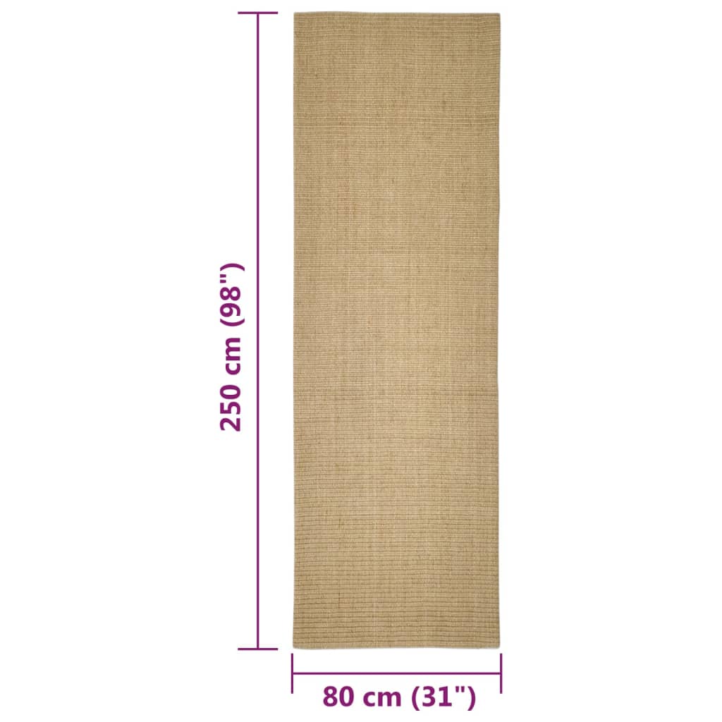 Tapis en sisal pour griffoir 80x250 cm