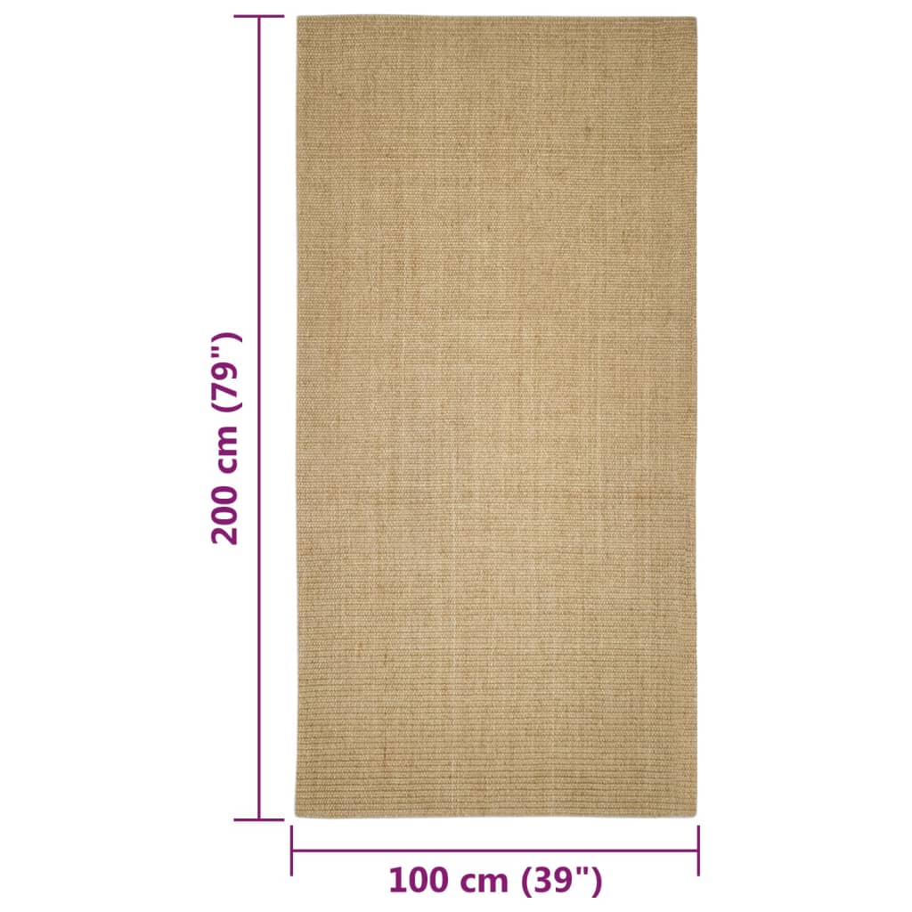 Tapis en sisal pour griffoir 100x200 cm