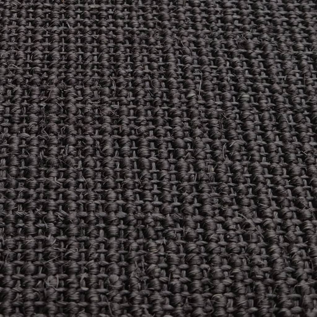 Tapis en sisal pour griffoir noir 80x300 cm