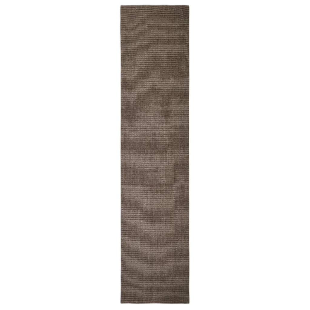 Tapis en sisal pour griffoir marron 80x350 cm