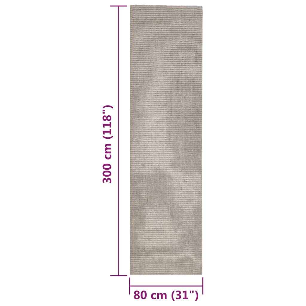 Tapis en sisal pour griffoir sable 80x300 cm