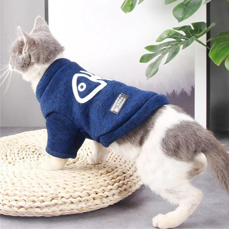 Pull en Fleece, motif poisson, pour chat - Animalerie en ligne Kat-Shop