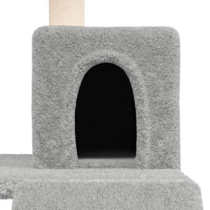 Arbre à chat avec griffoirs en sisal Gris clair 82 cm - Animalerie en ligne www.kat-shop.be
