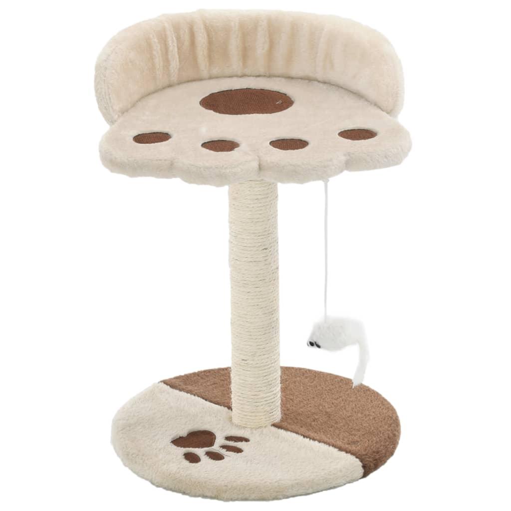 Arbre à chat avec griffoir en sisal 40 cm Beige et Marron - Animalerie en ligne Kat-Shop