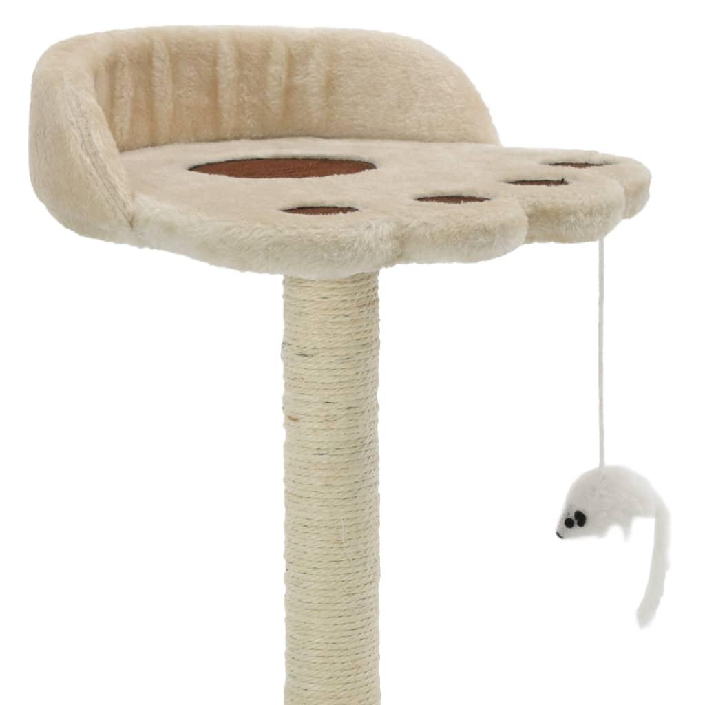 Arbre à chat avec griffoir en sisal 40 cm Beige et Marron - Animalerie en ligne Kat-Shop