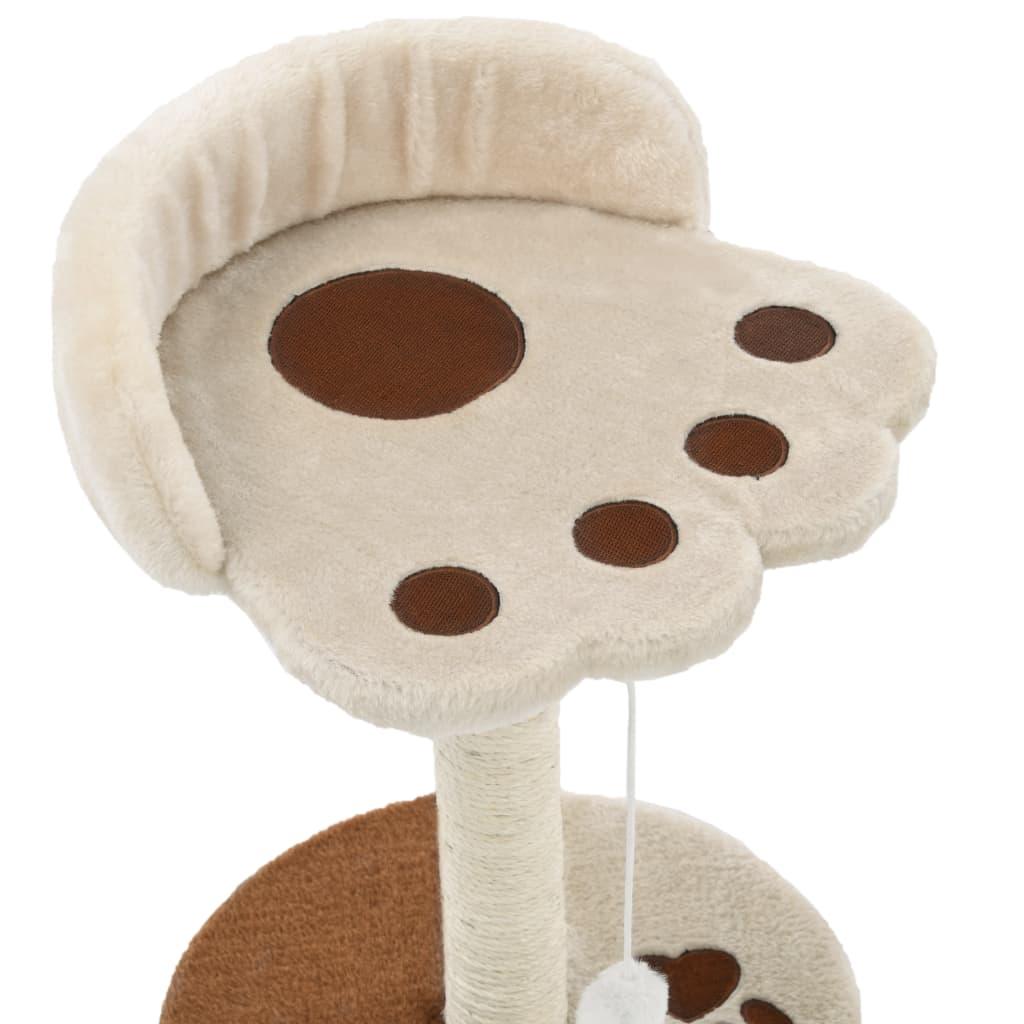 Arbre à chat avec griffoir en sisal 40 cm Beige et Marron - Animalerie en ligne Kat-Shop