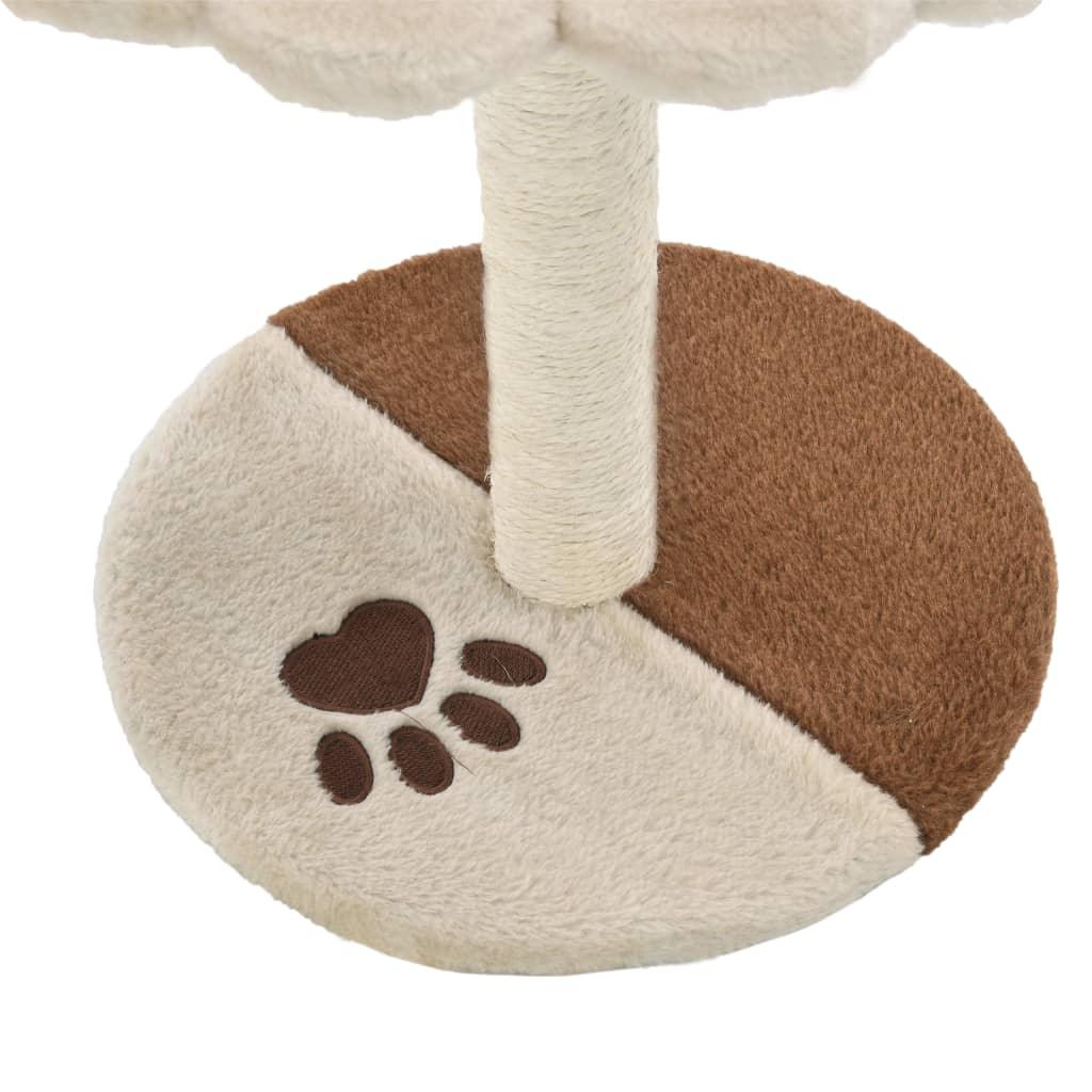 Arbre à chat avec griffoir en sisal 40 cm Beige et Marron - Animalerie en ligne Kat-Shop