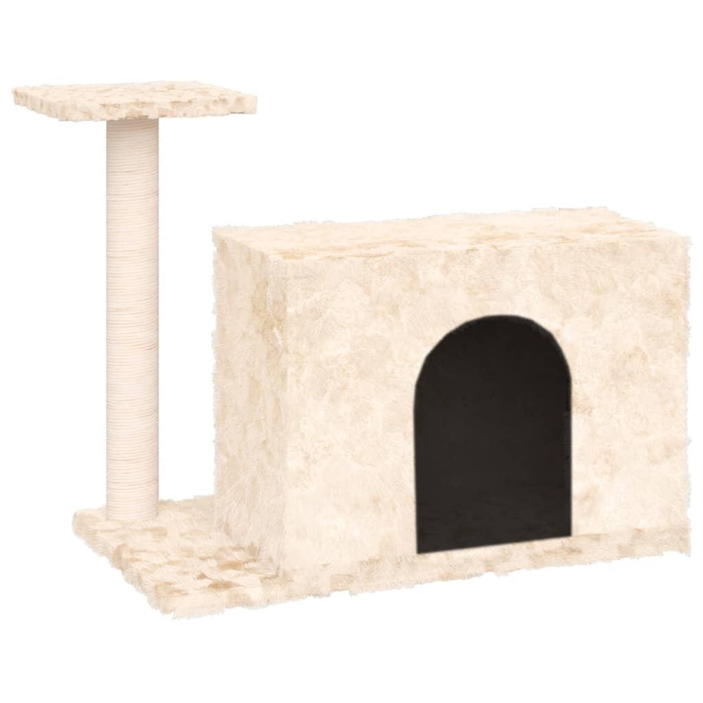 Arbre à chat avec griffoir en sisal Crème 51 cm - Animalerie en ligne www.kat-shop.be