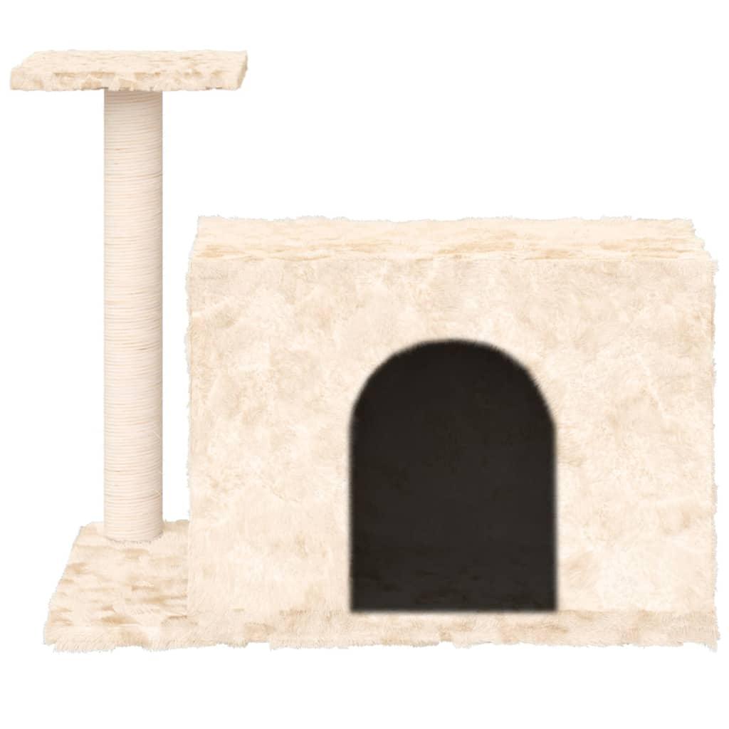 Arbre à chat avec griffoir en sisal Crème 51 cm - Animalerie en ligne www.kat-shop.be