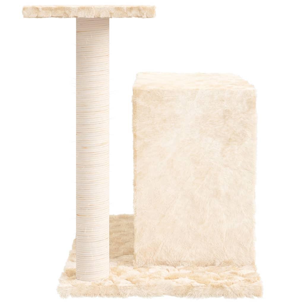 Arbre à chat avec griffoir en sisal Crème 51 cm - Animalerie en ligne www.kat-shop.be