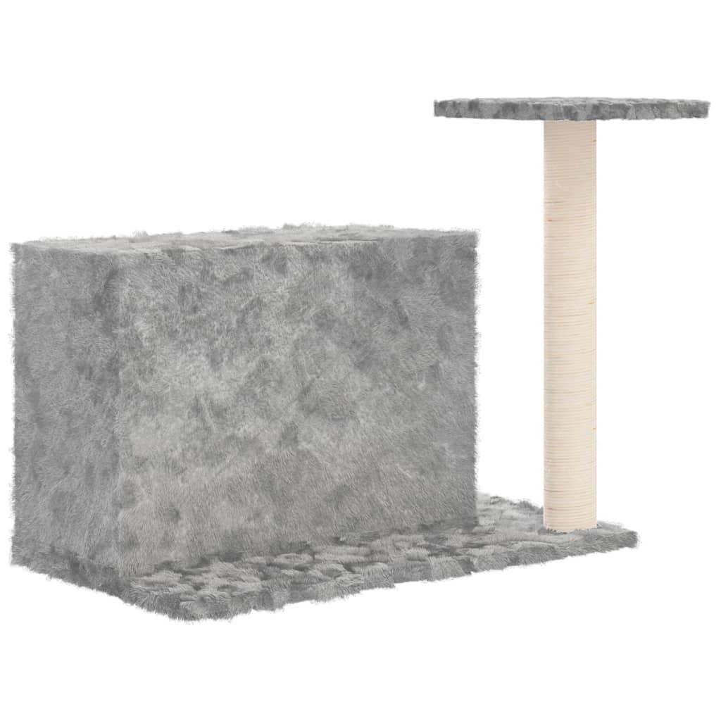 Arbre à chat avec griffoir en sisal Gris clair 51 cm - Animalerie en ligne www.kat-shop.be