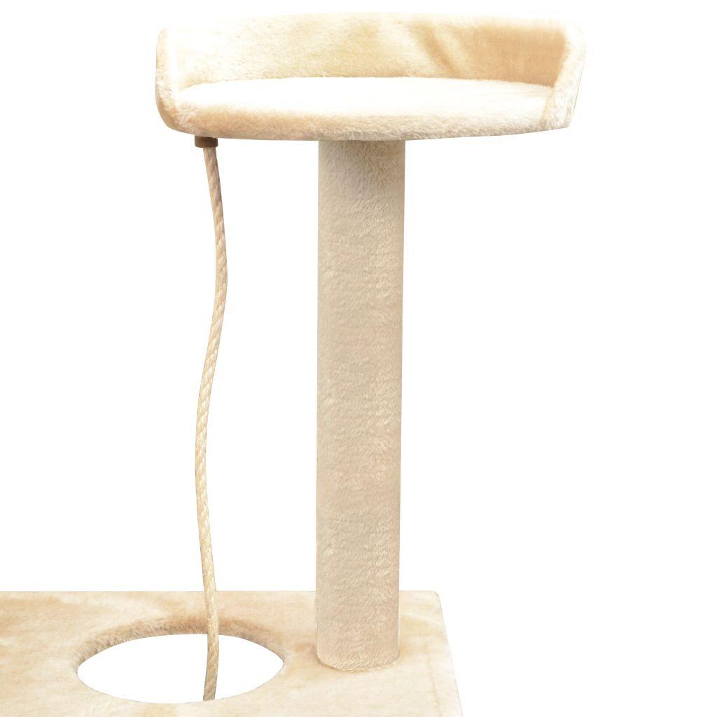 Arbre à chat avec griffoirs en sisal 150 cm Beige - www.kat-shop.be