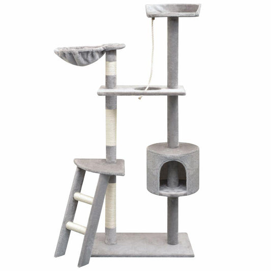 Arbre à chat avec griffoirs en sisal 150 cm Gris - www.kat-shop.be