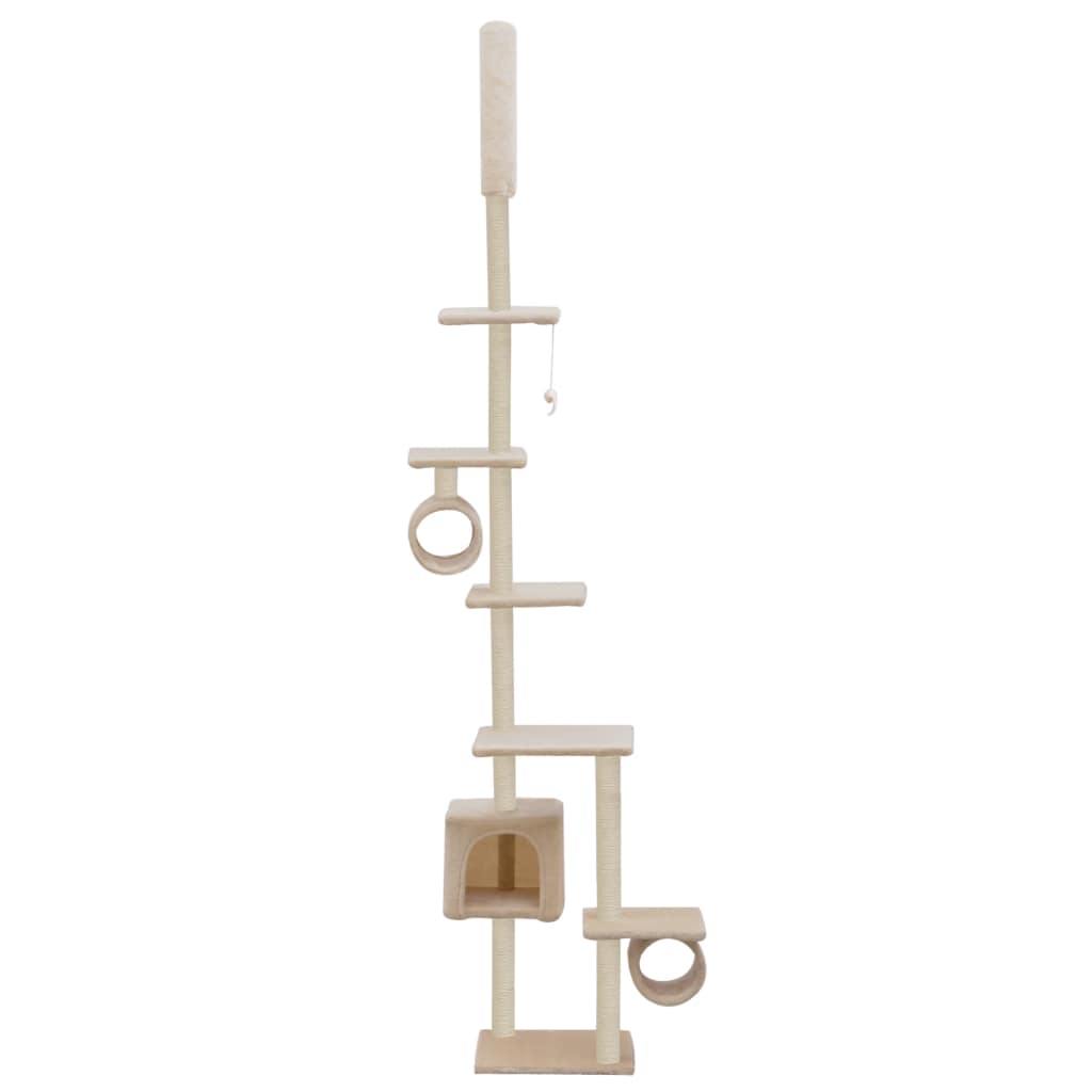 Arbre à chat avec griffoirs en sisal 260 cm Beige - www.kat-shop.be