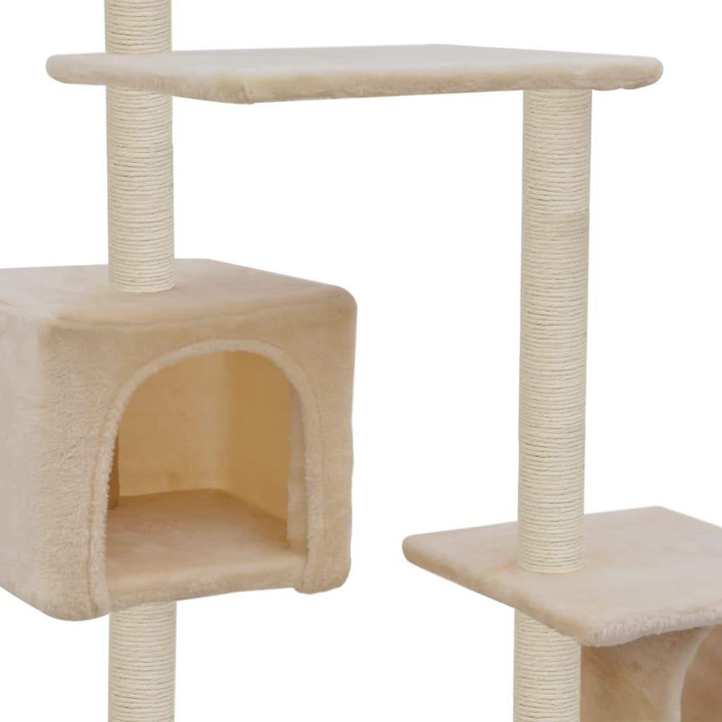 Arbre à chat avec griffoirs en sisal 260 cm Beige - www.kat-shop.be