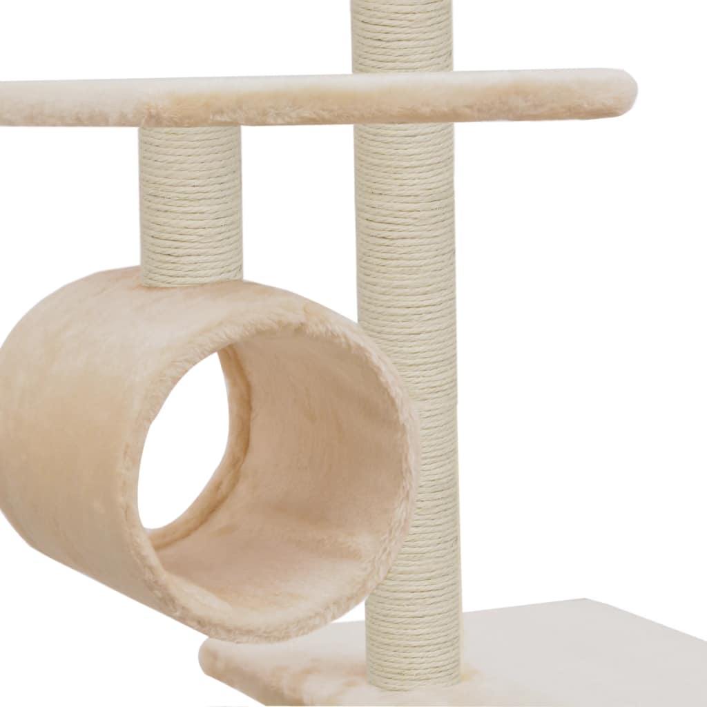 Arbre à chat avec griffoirs en sisal 260 cm Beige - www.kat-shop.be