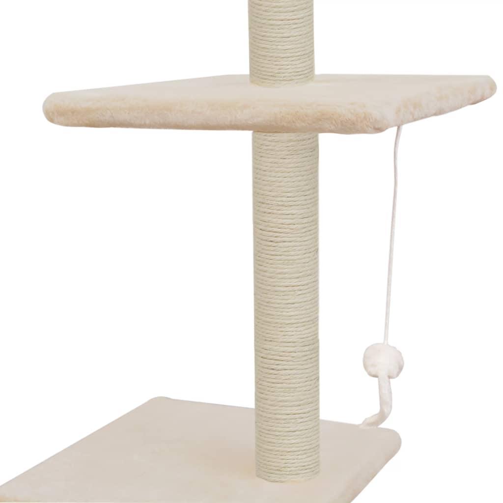 Arbre à chat avec griffoirs en sisal 260 cm Beige - www.kat-shop.be