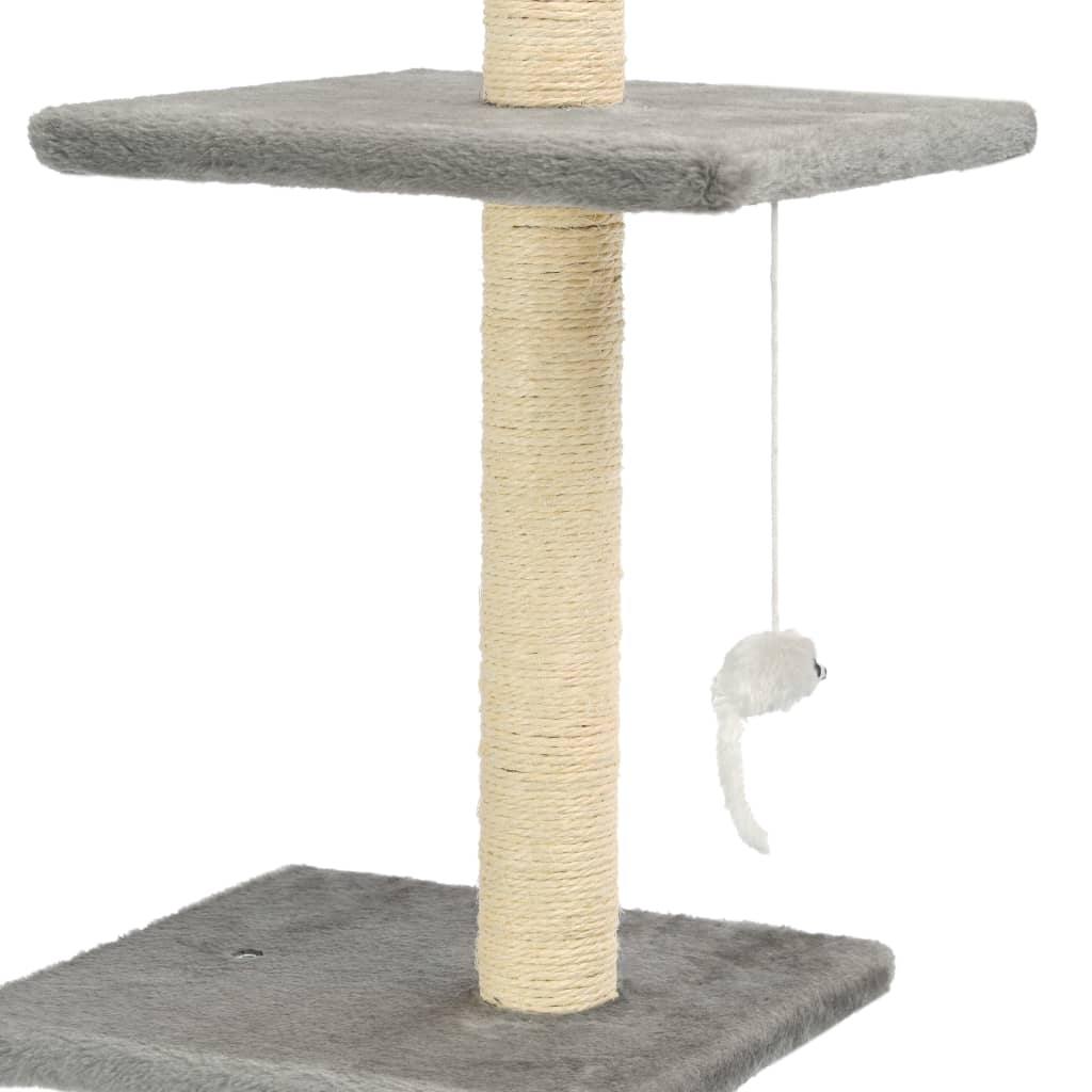 Arbre à chat avec griffoirs en sisal 260 cm Gris - www.kat-shop.be