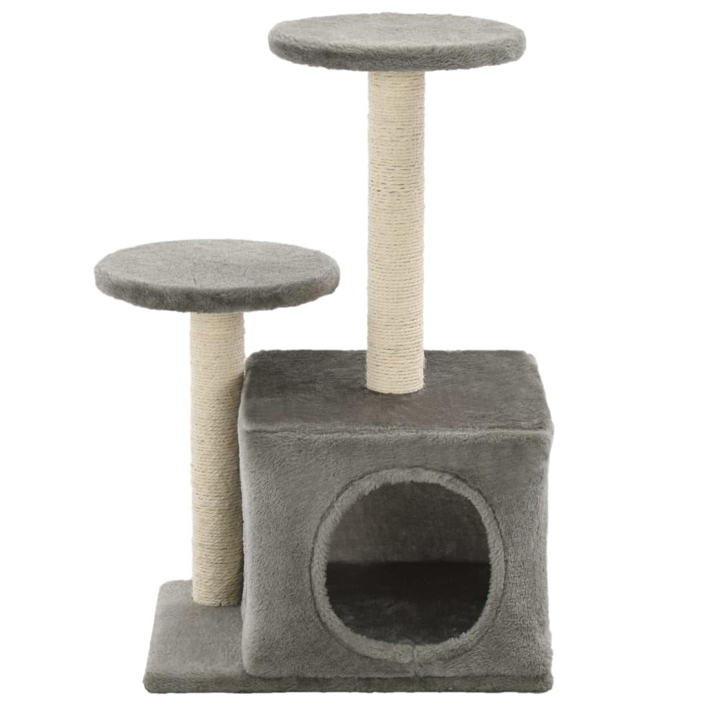 Arbre à chat avec griffoirs en sisal 60 cm Gris - www.kat-shop.be