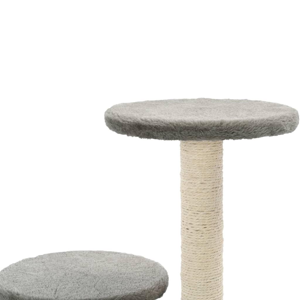 Arbre à chat avec griffoirs en sisal 60 cm Gris - www.kat-shop.be