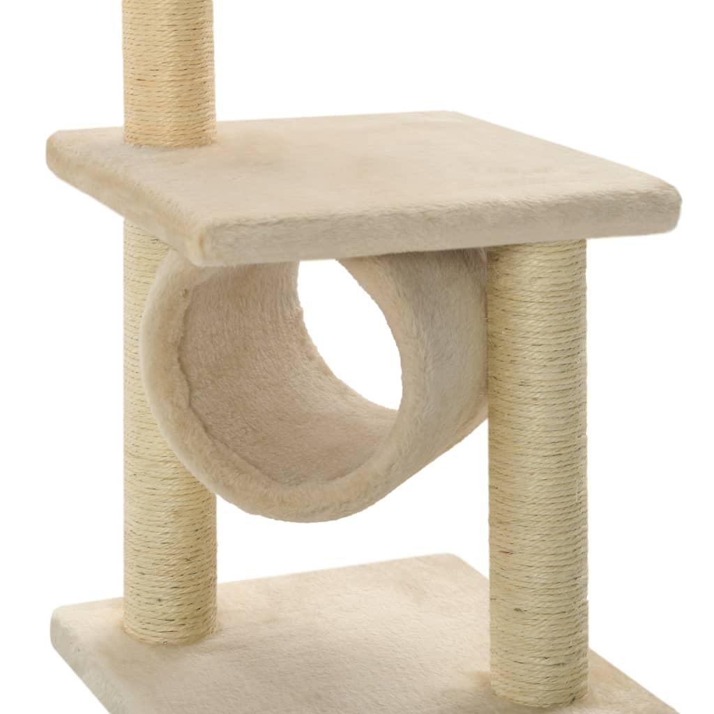 Arbre à chat avec griffoirs en sisal 65 cm Beige - Animalerie en ligne Kat-Shop