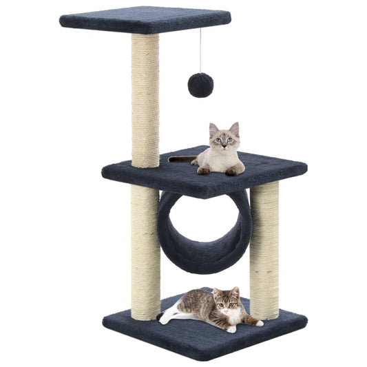 Arbre à chat avec griffoirs en sisal 65 cm Bleu foncé - Animalerie en ligne Kat-Shop