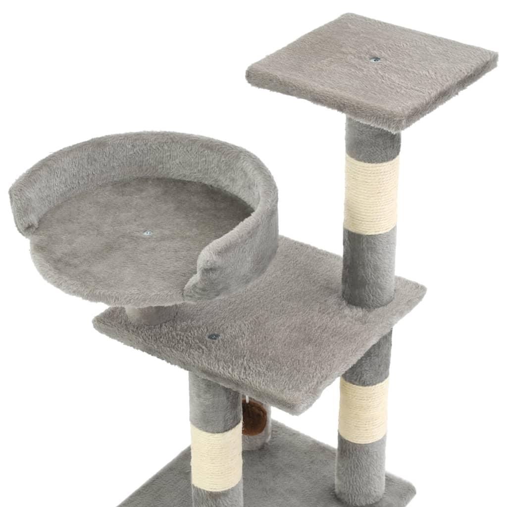 Arbre à chat avec griffoirs en sisal 65 cm Gris - Animalerie en ligne Kat-Shop