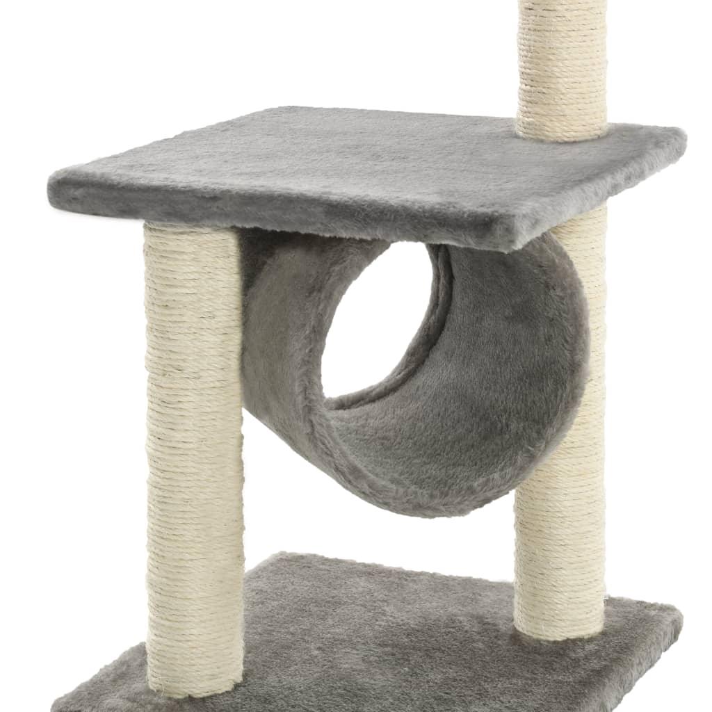 Arbre à chat avec griffoirs en sisal 65 cm Gris - Animalerie en ligne Kat-Shop