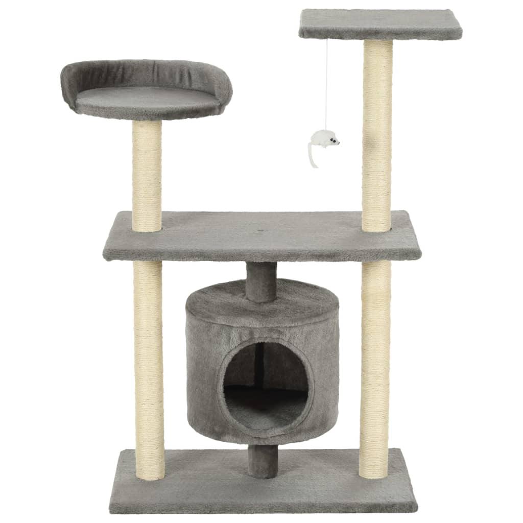 Arbre à chat avec griffoirs en sisal 95 cm Gris - www.kat-shop.be