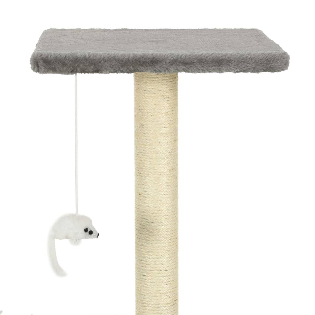 Arbre à chat avec griffoirs en sisal 95 cm Gris - www.kat-shop.be