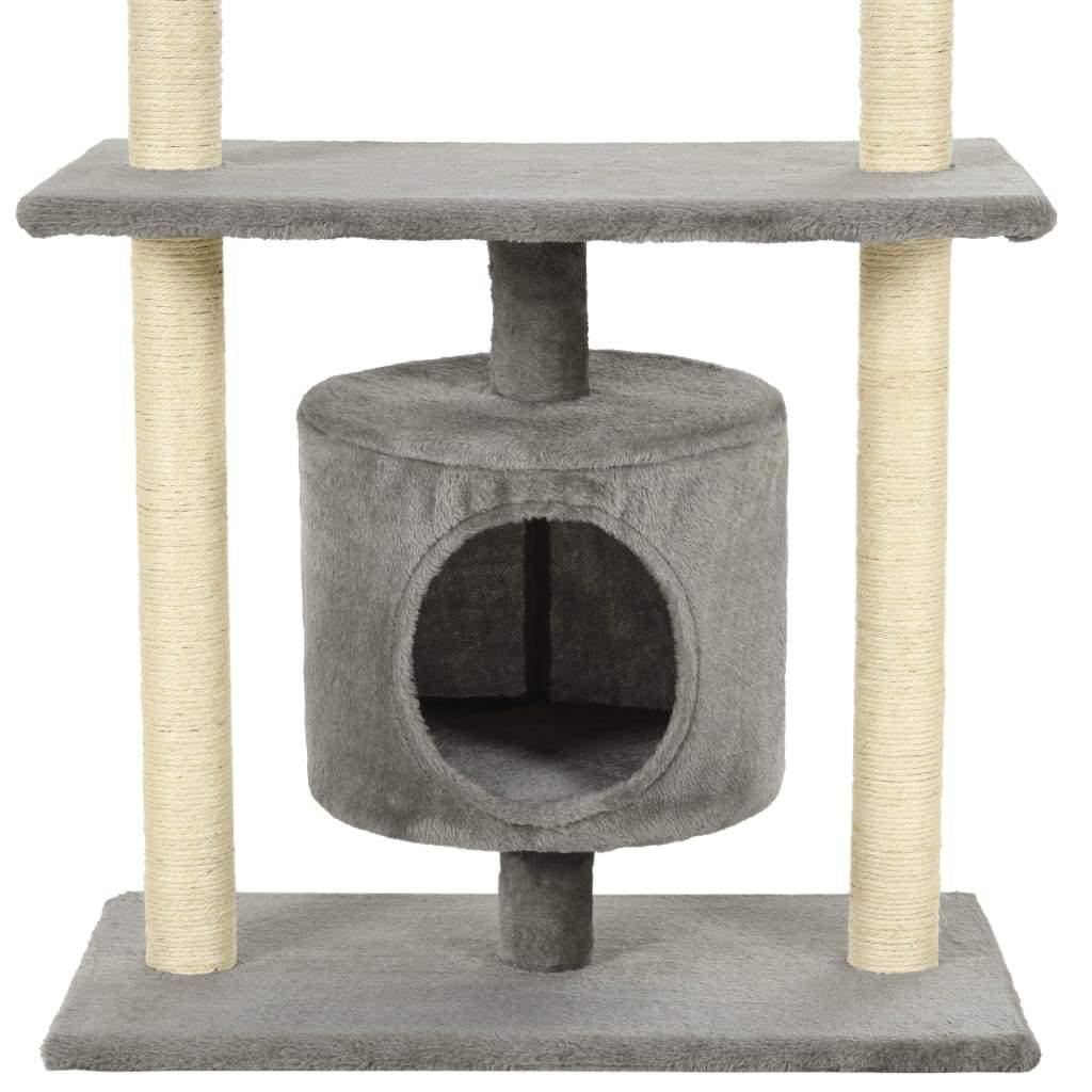 Arbre à chat avec griffoirs en sisal 95 cm Gris - www.kat-shop.be