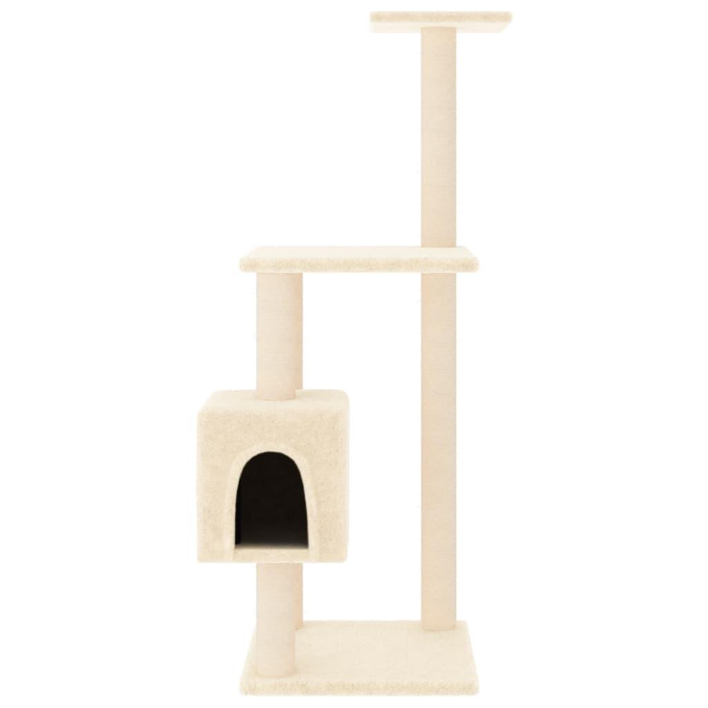 Arbre à chat avec griffoirs en sisal Crème 104 cm - Animalerie en ligne Kat-Shop