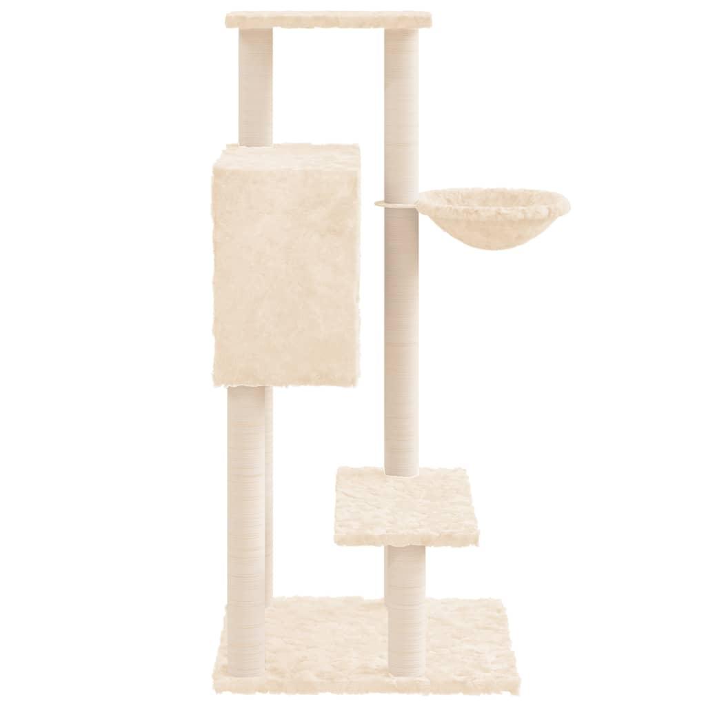 Arbre à chat avec griffoirs en sisal Crème 108,5 cm - Animalerie en ligne www.kat-shop.be