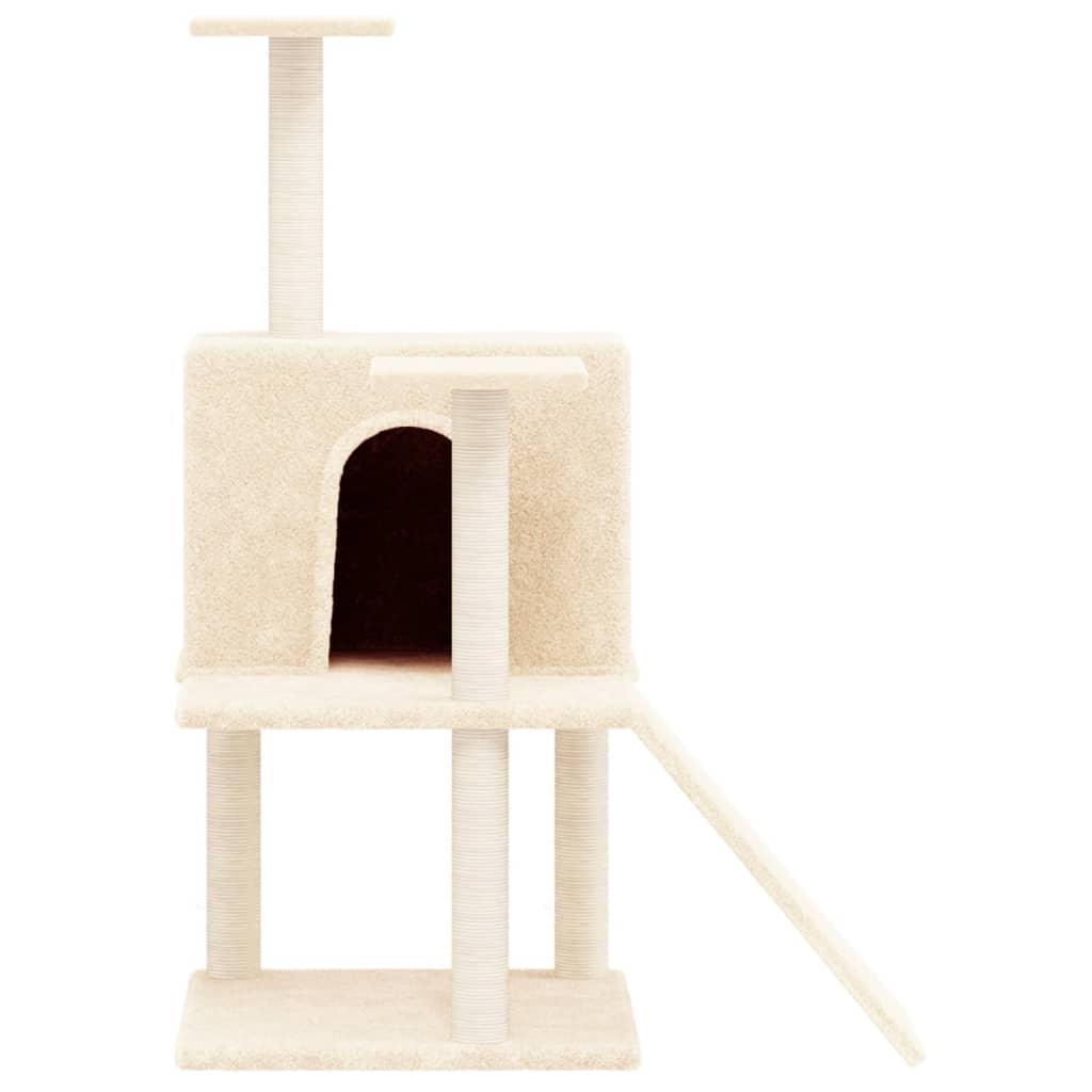 Arbre à chat avec griffoirs en sisal Crème 109 cm - Animalerie en ligne www.kat-shop.be