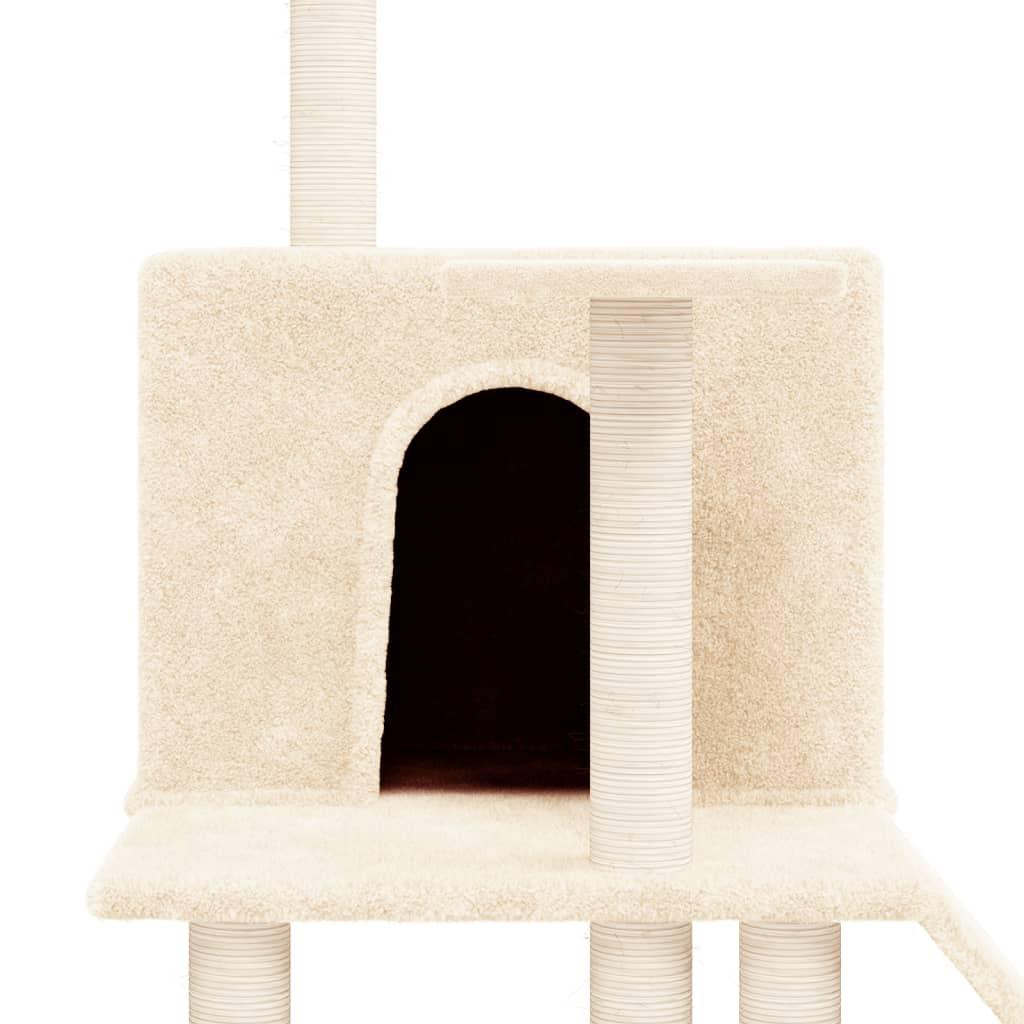 Arbre à chat avec griffoirs en sisal Crème 109 cm - Animalerie en ligne www.kat-shop.be