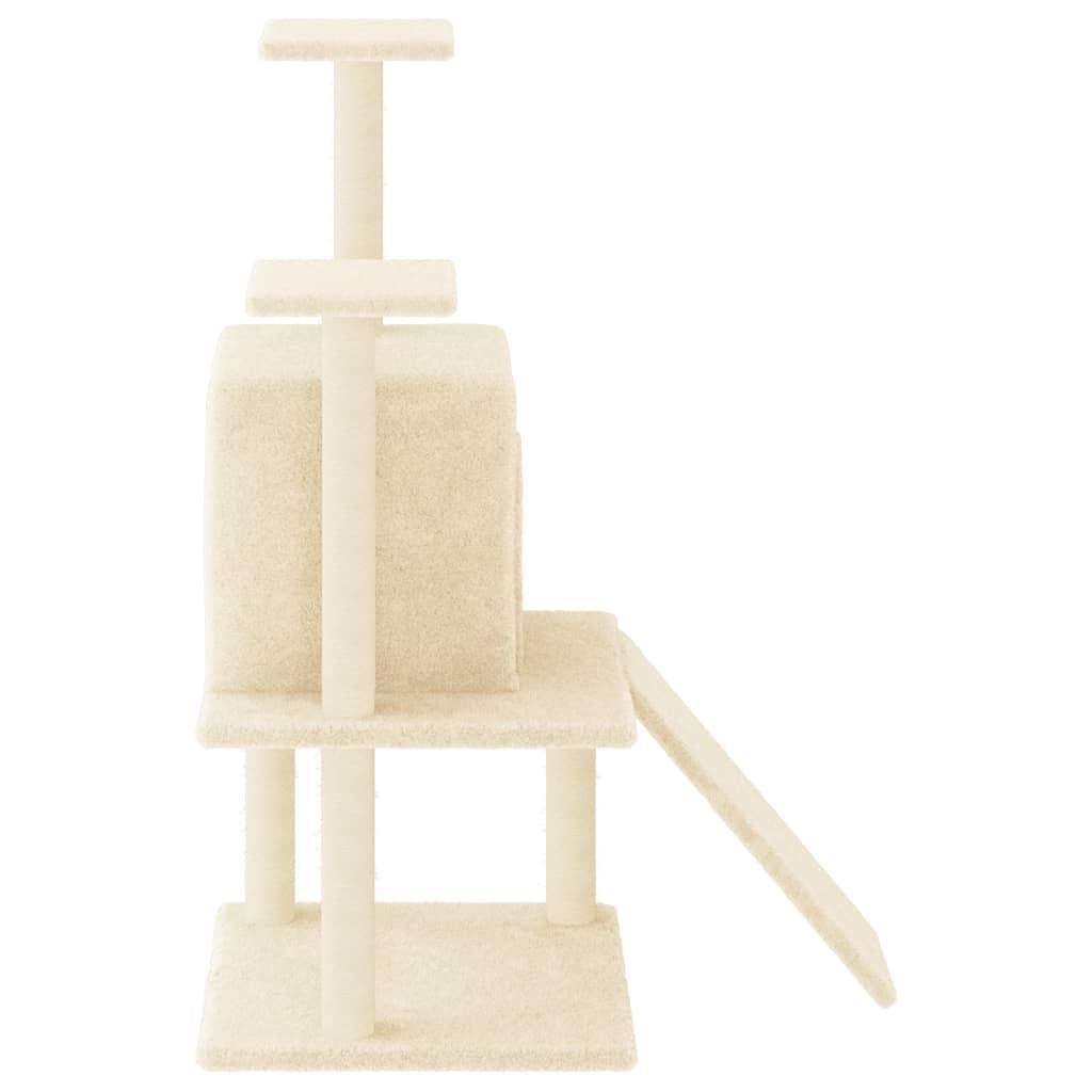 Arbre à chat avec griffoirs en sisal crème 110 cm - Animalerie en ligne Kat-Shop