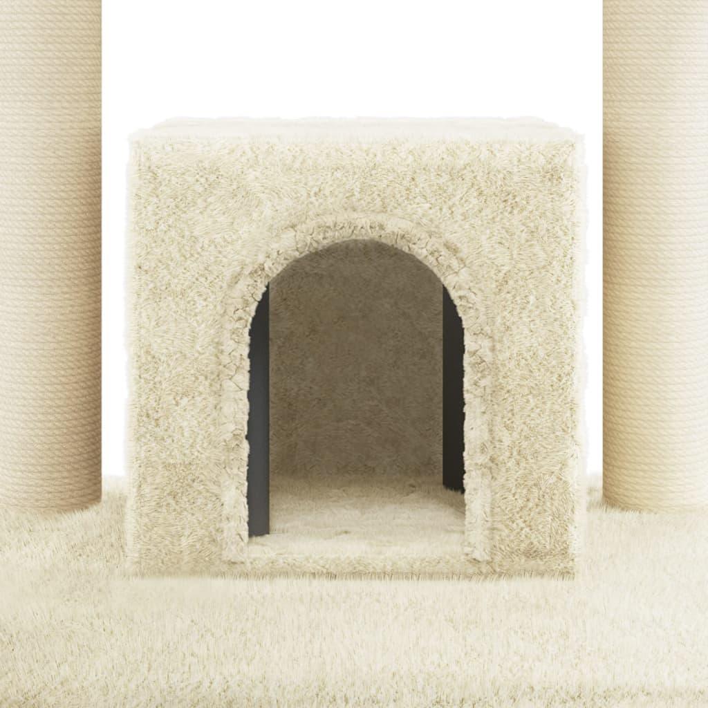 Arbre à chat avec griffoirs en sisal Crème 110 cm - Animalerie en ligne www.kat-shop.be