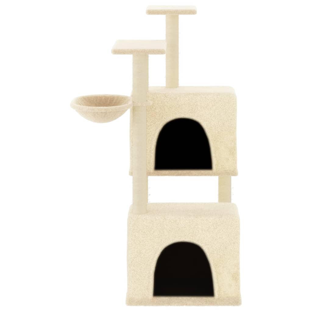 Arbre à chat avec griffoirs en sisal crème 122 cm - Animalerie en ligne Kat-Shop