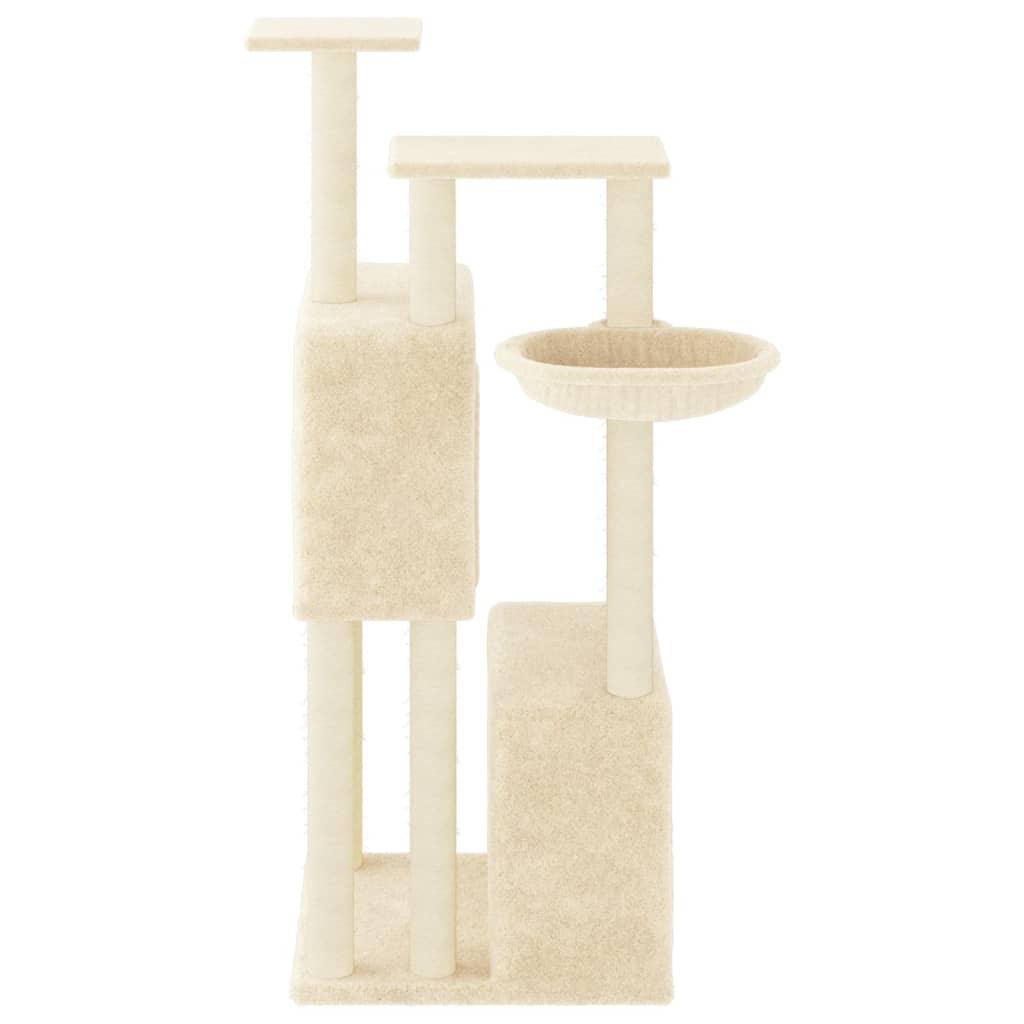 Arbre à chat avec griffoirs en sisal crème 122 cm - Animalerie en ligne Kat-Shop